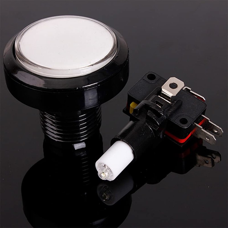 WANGCL 5pcs LED Illuminated Push Button Micro Switch for Arcade