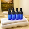 36 Pack Mini Glass Dropper Bottle 3ml Blue Glass Dropper