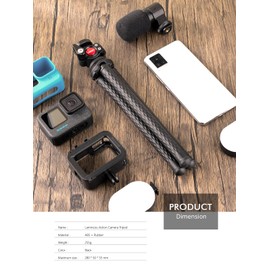 Lammcou Go Pro Tripod, Action Camera Flexible Octopus Gorrila Pod & Tripod Holder, Multi Tripod Compatible with GoPro Hero 13 12 11 10 9 Insta-360 X3 G3 Bendy Bendable Tripod Video Vlogging