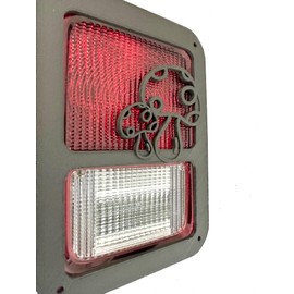 Mushroom Cool in 3D - Black For Jeep Wrangler JK/JKU Rear Tail Light Covers (07-18) Shrooming Design Mushrooms art