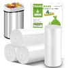 4 Gallon Clear Trash-Bag Small Garbage-Bags-Bathroom - Unscented Kitchen Plastic