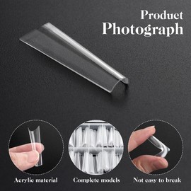 240 Stk Extra Lange Falsche Nail Tips, Künstliche Nägel, Acryl Künstlich Nagelspitzen, Full Cover Press On Nails, Fake Nägel Tipps Gefälschte Klare Extra Lange Gerade Quadratische für Nagelstudios DIY