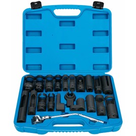 8milelake 21pcs Oxygen Sensor Socket Set Sensor, Oil Pressure Sending Unit Socket Set