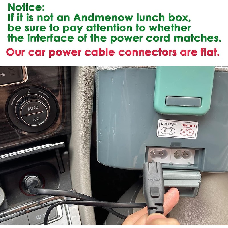 Andmenow 12/24V/Car Use, 230V Home/Office Use Portable Electric Heating Lunch