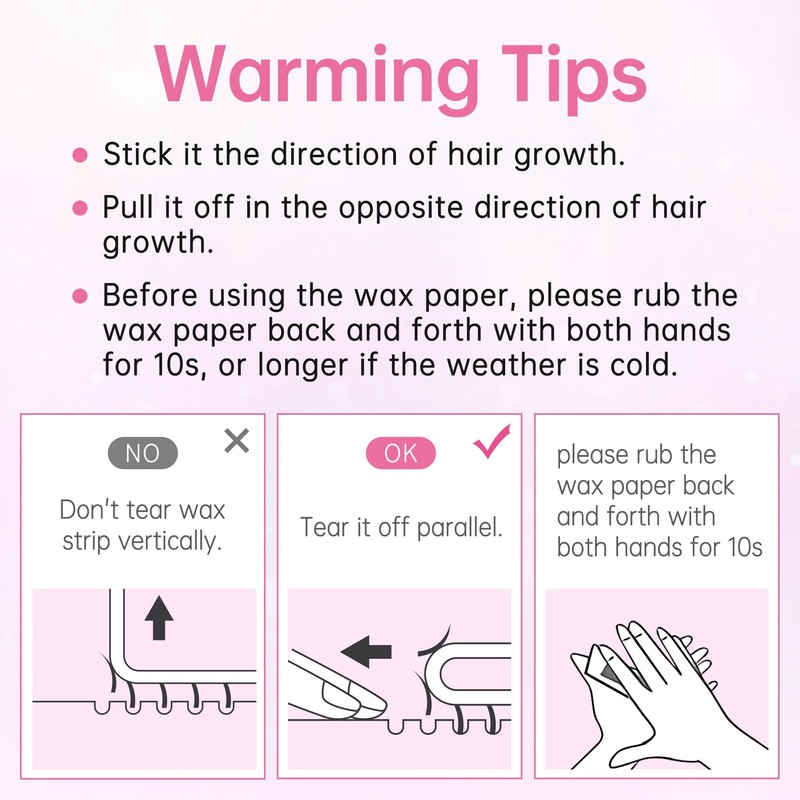 Eyebrow Wax Strips Cold Waxing Strip for Eyebrow Ready to