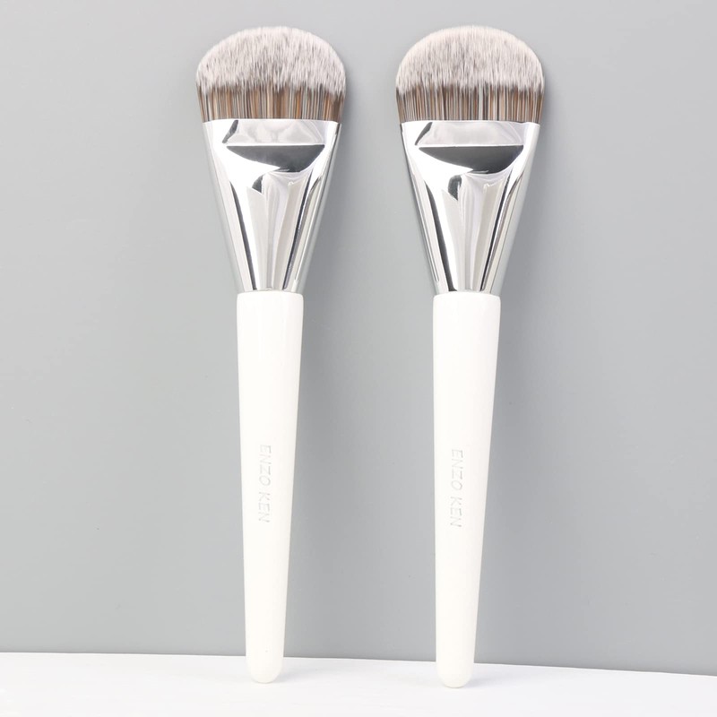 ENZO KEN Flat Foundation Brush, Oversized, Large Double-Sided Liquid Foundation