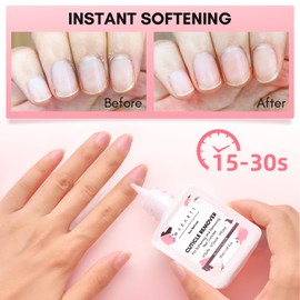 Makartt Cuticle Remover Liquid, 50ml Professional Instant Softener Cream for Dry Cuticles, Salon-Quality Nail Care Dissolver for Manicure & Pedicure Use