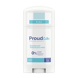 ProudCo - Desodorante Natural para Niños - Vegano, sin gluten, sin crueldad Animal - Sin aluminio, parabenos, alcohol y Bicarbonato - ingredientes de origen natural - Lavanda & Naranja - 75grs