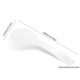 Cionyce 2PCS Plastic Rice Paddle Spoon Rice Scoop, Non-Stick Rice Spatula Rice Cooker Spoon Rice Serving Spoon 7.87 Inch (White A)