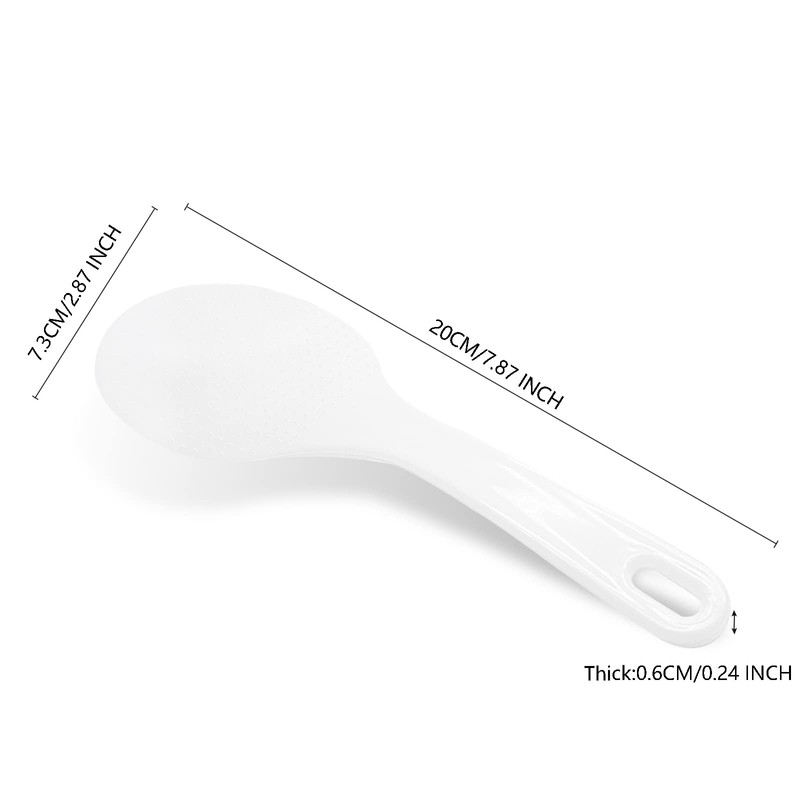 Cionyce 2PCS Plastic Rice Paddle Spoon Rice Scoop, Non-Stick Rice