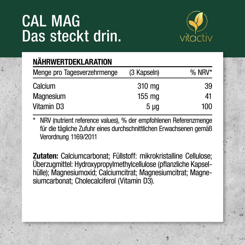 CAL & MAG & D3 - Organic Calcium + Magnesium