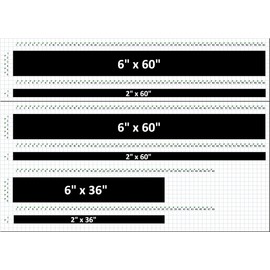 2" & 6" Double Offset Vinyl Racing Stripes Decals Pickup Truck (Fits Dodge Dakota) - Blue