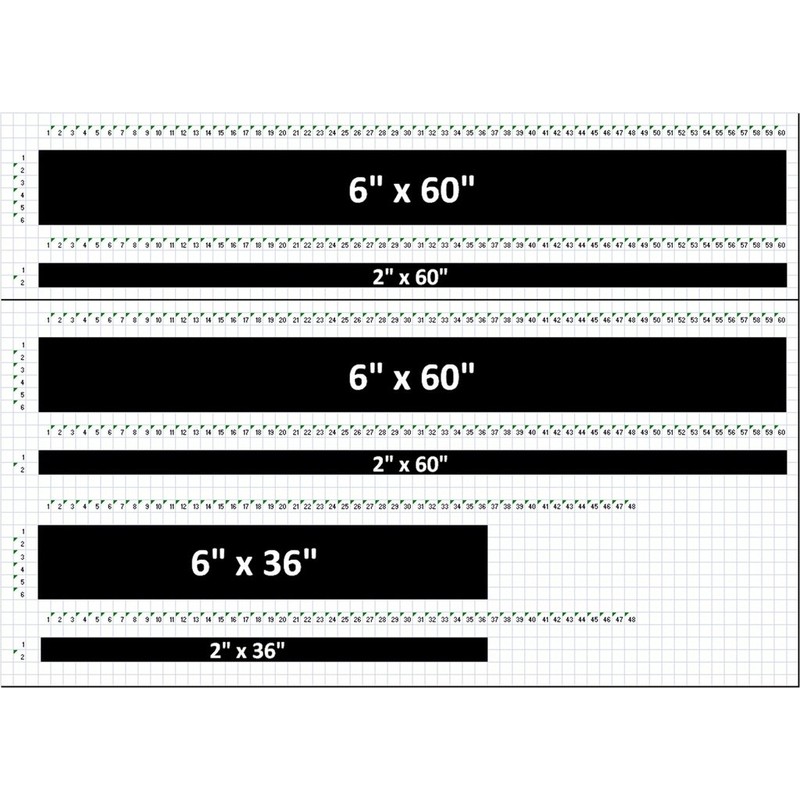 2" & 6" Double Offset Vinyl Racing Stripes Decals Pickup