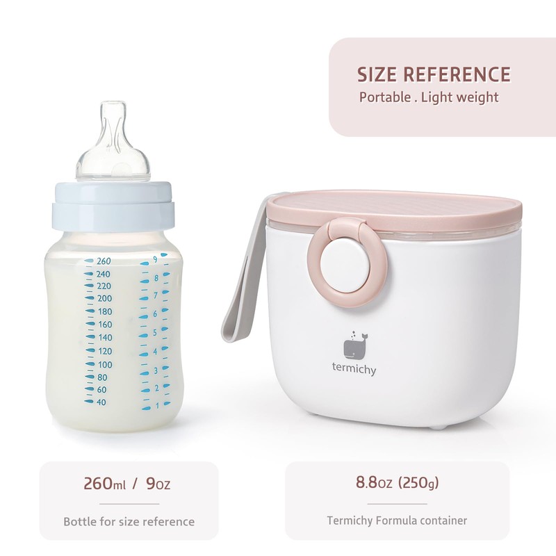 Termichy Baby Formula Dispenser, Portable Formula Dispenser Container with Scoop