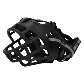 Dog Muzzle, Adjustable Reflective Breathable Rubber Nylon Anti Biting Barking Chewing Pet Mouth Cover for Dogs Breathable Basket Muzzles for Small Medium Large Sized Dogs,Allows Panting and Drinking