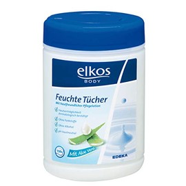 Elkos Body Moist wipes with skin-friendly care lotion (aloe vera)