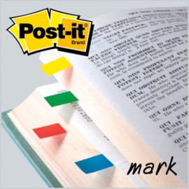 Post-it Flags, 35/Dispenser, 4 Dispensers/Pack.47 in Wide, Assorted Primary Colors (683-4)