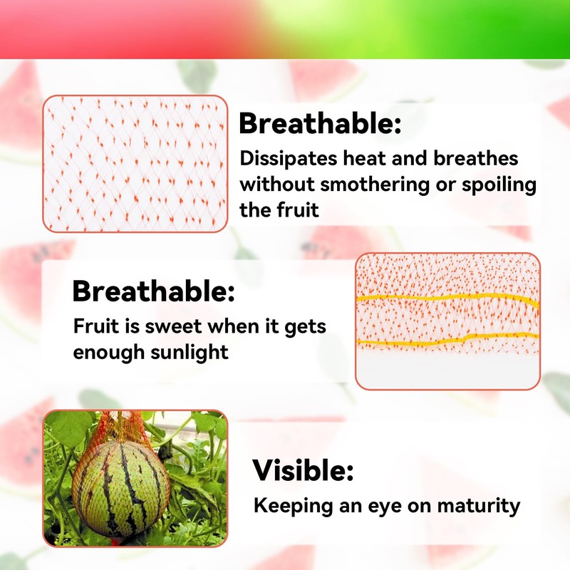 MAQIHAN 40pcs Watermelon Nets - Melon Nets Melon Hammock Heavy
