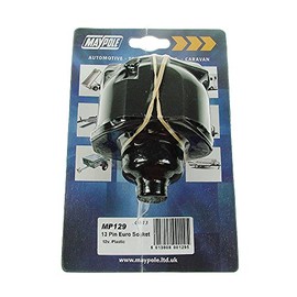 Maypole 129 Euro 12V 13-Pin Socket , Black