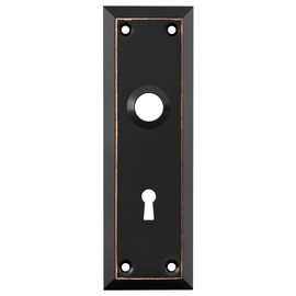 newliplace 2 Pack Mortise Lock Door Plates for Interior Doors, Old Style Mortise Door Knob Replacement, Door Escutcheon Plates Oil Rubbed Bronze