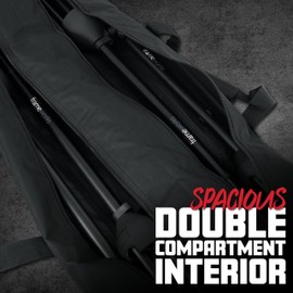 Gator Cases Dual Compartment Stand Carry Bag with 50" Interior; Holds Speaker, Microphone or Lighting Stands (GPA-SPKSTDBG-50DLX)