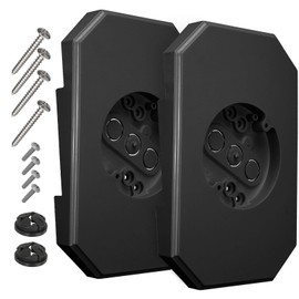 Siding Mounting Block, Great Appearance 8141DBL Built-in Electrical Box Outdoor Light Mounting Block, Siding Mounting Plate for 1/2 inch Lap Double and 4 inch Siding, Black 2 Packs