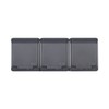 ELEKTRO-PLAST HERMES Surface-Mounted 3-Way Triple Socket IP44 Waterproof Outdoor Anthracite
