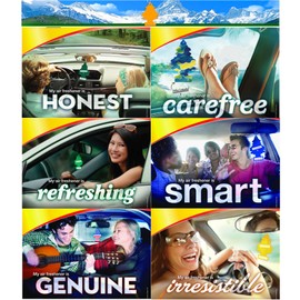 LITTLE TREES Car Air Freshener | Hanging Paper Tree for Home or Car | Vanillaroma | 6 Pack