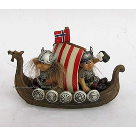 geschenke-trolle.de Norway Viking on Boat Figure