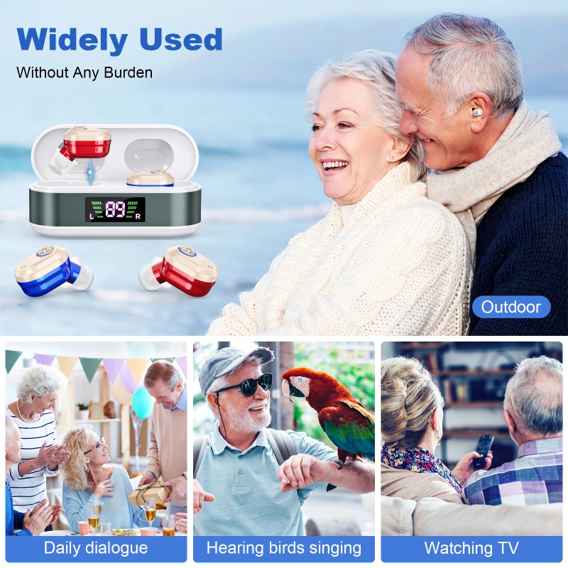 K&FCOPTEE Rechargeable Invisible Digital Hearing Aids For Adult In-Ear With