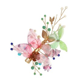 Outanaya Colorful Butterfly Hair Clips for Women Decorative Hair Accessories for Weddings Versatile Alligator Hairpins for Side Braids Multiple Colors