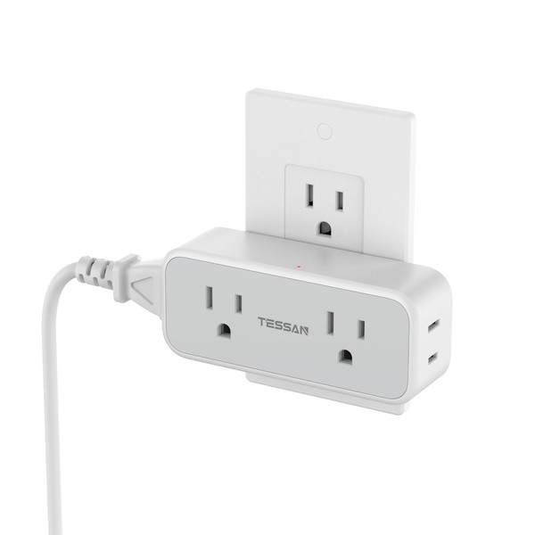 TESSAN Outlet Extender Surge Protector, TESSAN Multi Wall Plug with