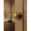 SORWDUERM 4 Pack Dummy Antique Brass Door Knob Dummy Door