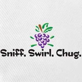 CafePress Sniff, Swirl, Chug Cap Unique Adjustable Baseball Hat White