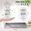 Tiangrid 4 Pcs Mason Jar Utensil Holder Silverware Caddy Glass