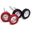 GrillPro 11381 4-Piece Min Meat Thermometers with Bezel , Black