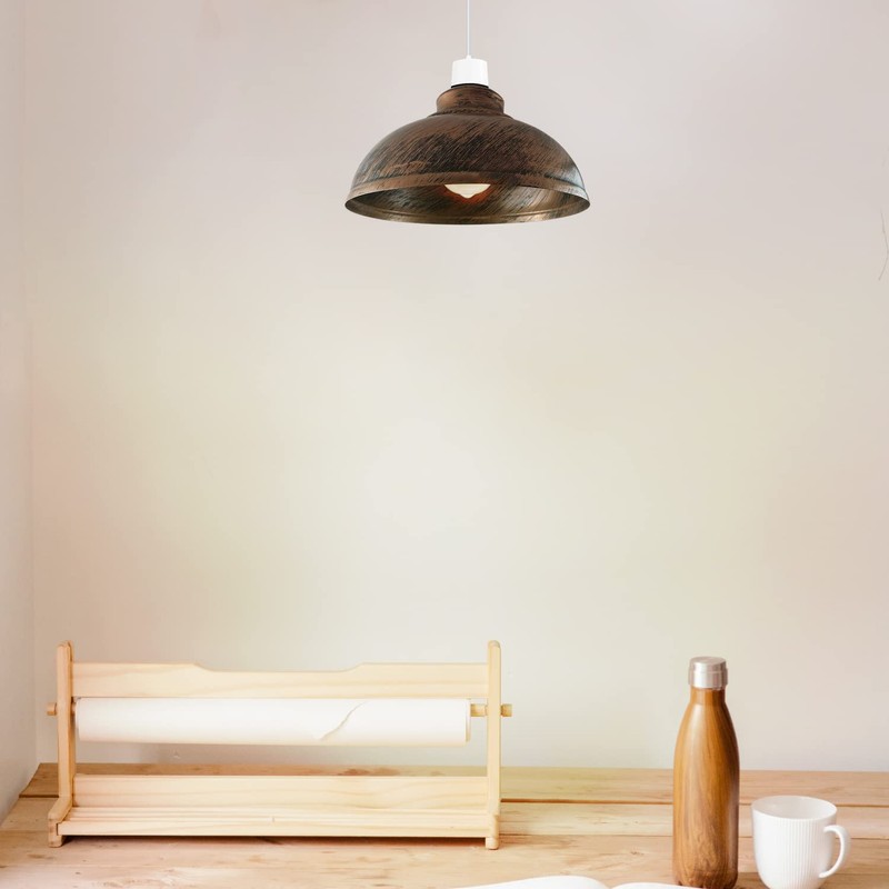 New Curvy Style Metal Lampshade Bulb Cover Lampshade (Brushed Copper)