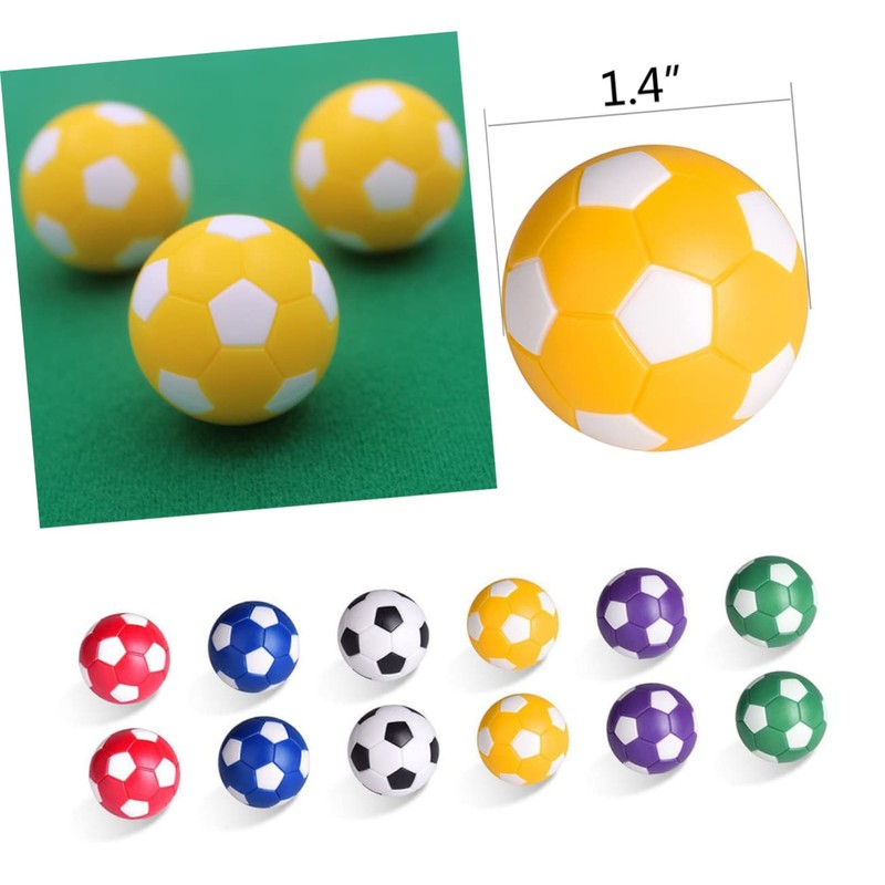 Kisangel Table Football Ball Accessories 6pcs Mini Replacement Foosballs for