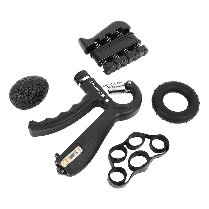 5Pcs Grip Strengthener Trainer Kit Hand Exercise Ball Finger Trainer