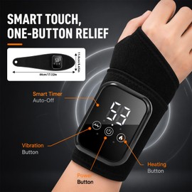 Hand Massager Hand Warmer with 3 Massage Modes and 3 Temperature Levels for Promotes Blood Circulation and Muscle Relaxation