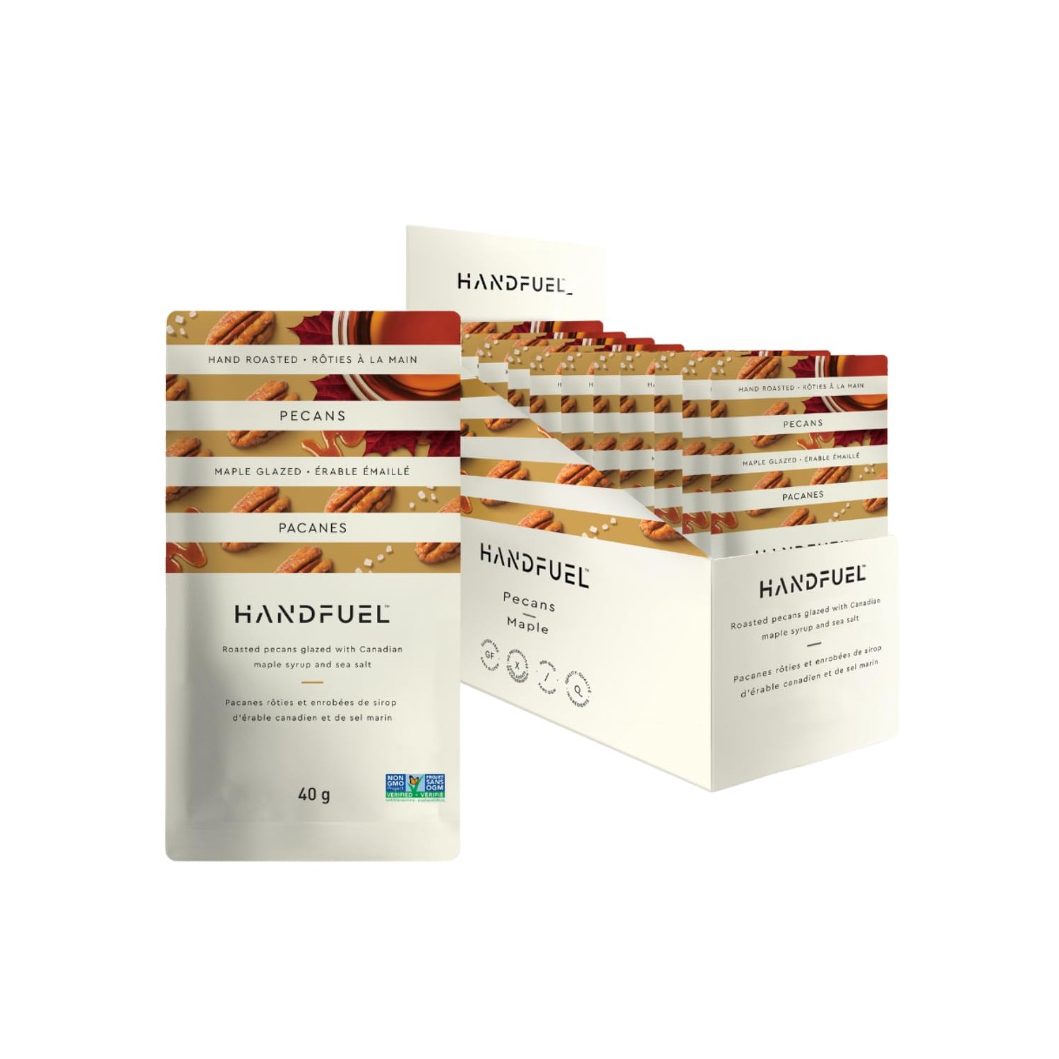 Handfuel Maple Glazed Candied Pecans, Hand Roasted Praline Pecans, 3g ...