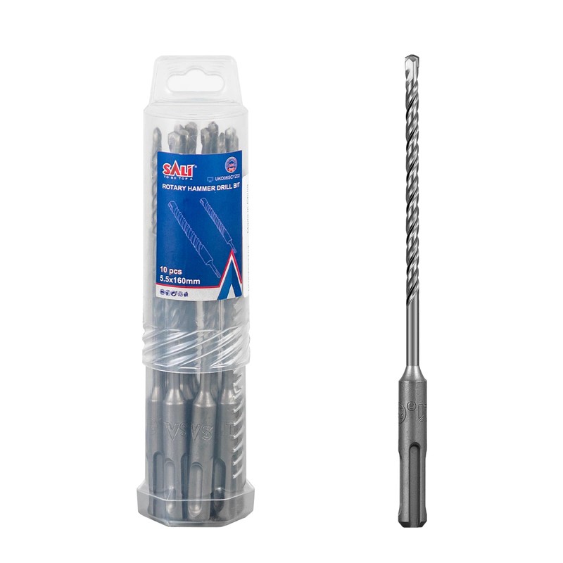 SALI 10PCS SDS Plus Rotary Hammer Drill Bit Concrete Drill