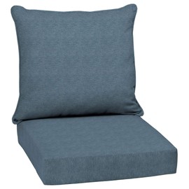Overstock Arden Selections Denim Alair Texture Outdoor Deep Seat Set - 24" L x 24" W x 5.75" H