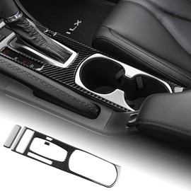 AIRSPEED for Acura ILX 2013-2022 Center Console Gear Shift Cup Holder Frame Panel Cover Carbon Fiber Interior Trim Accessories, Black