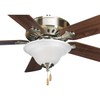 Progress Lighting 2-Light Ceiling Fan Light, Trinity Collection, Indoor, P2628-01WB,