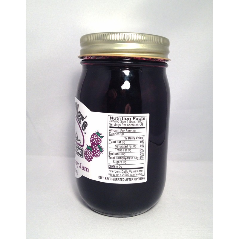 Mrs. Miller's HUGE 18 oz Seedless Black Raspberry Jam, Amish