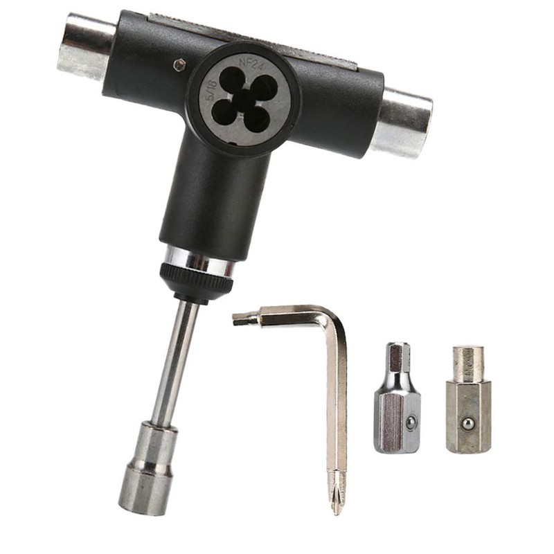 VORCOOL All-In-One Multifunctional Portable T-tool Skate Tools Set Skateboard Tool
