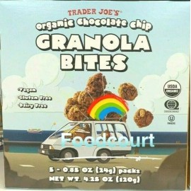 Trader Joe's 2 Packs Trader Joe's Organic Chocolate Chip Granola Bites 4.25 oz Each Pack
