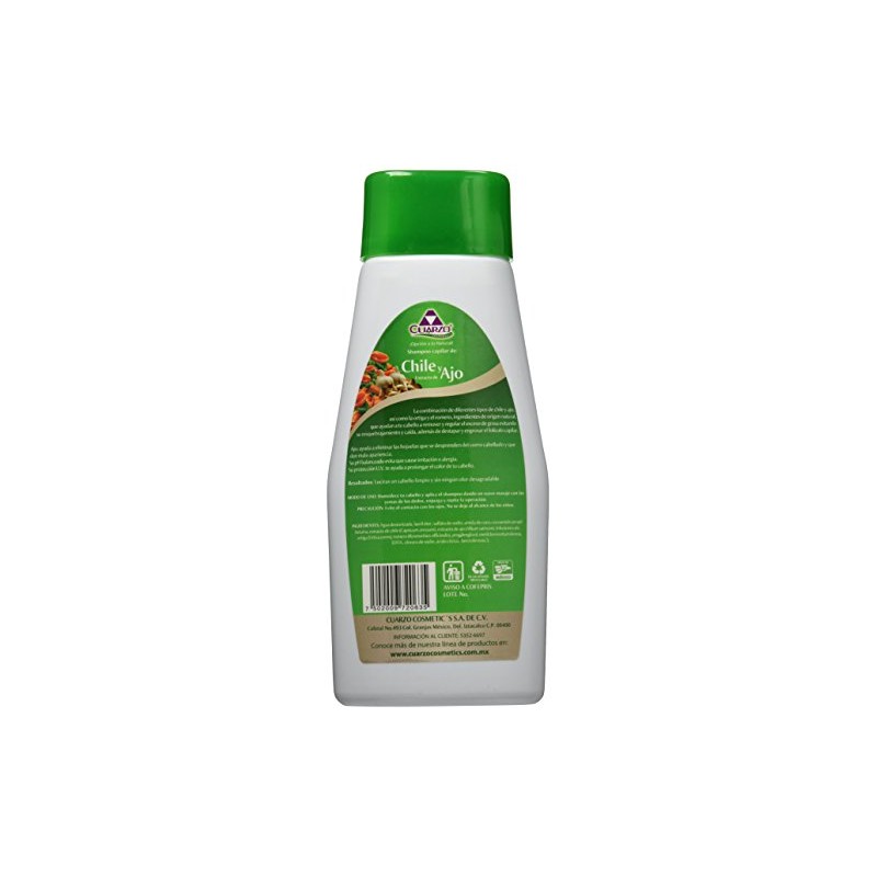 Shampoo Cuarzo Chile y Ajo, 550 ml