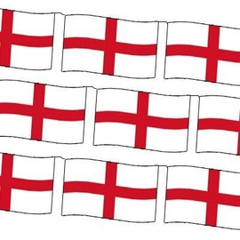 Henbrandt St. George's Cross Flag Bunting (Pack of 3)